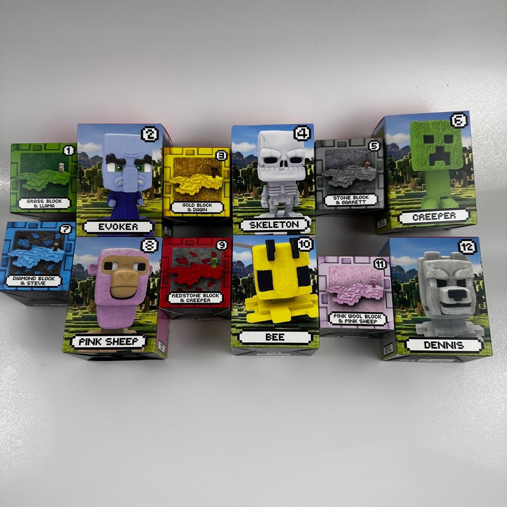 McDonald's Minecraft Happy Meal Toys Unisex Full Set of 12 Multicolor 2025Series